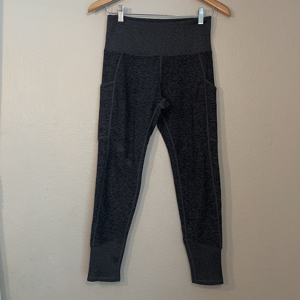 Kirkland Signature Womens Medium Ankle Leggings Gray Elastic Waist Side Pockets